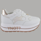 Sneakers Platform YNot Bianca Oro Glitter STELLA - Prodotti di Classe