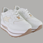 Sneakers Platform YNot Bianca Oro Glitter STELLA - Prodotti di Classe
