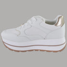 Sneakers Platform YNot Bianca Oro Glitter STELLA - Prodotti di Classe