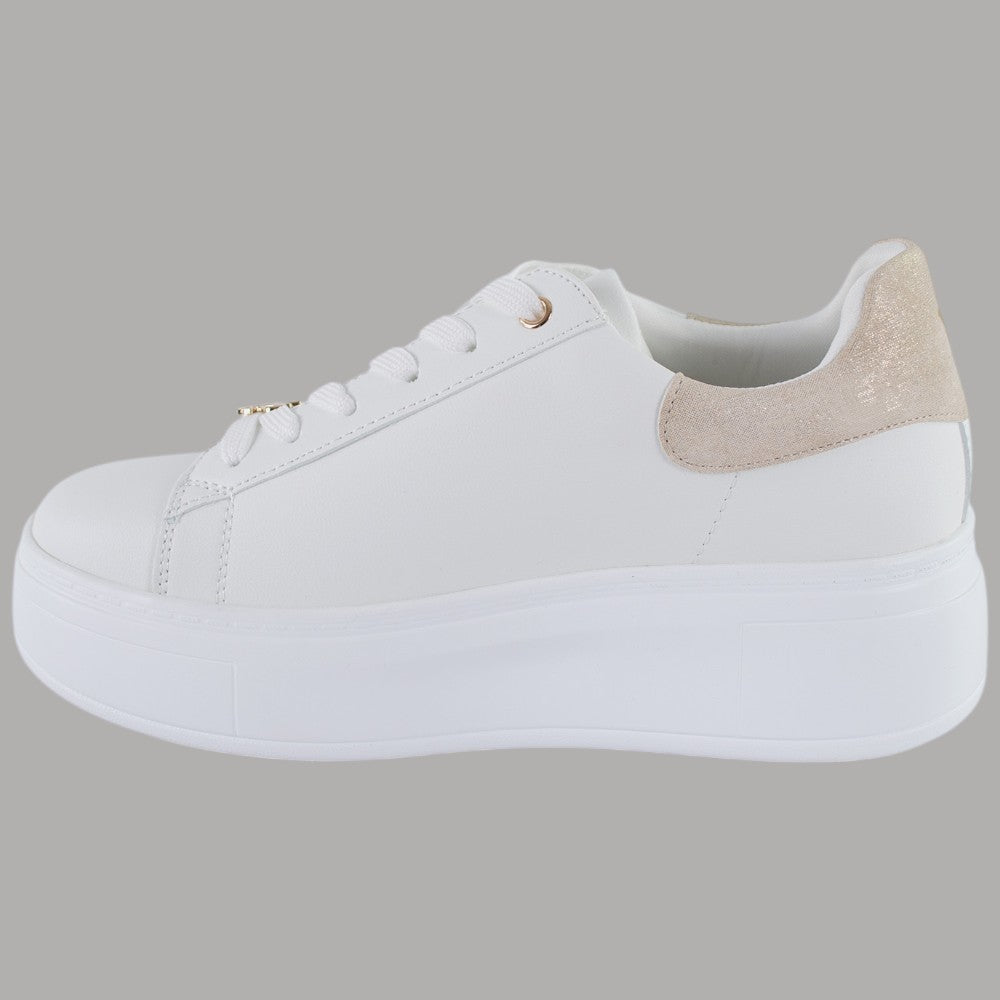 Sneakers Platform YNot Bianche NICOLE con Dettaglio Glitter Sand - Prodotti di Classe