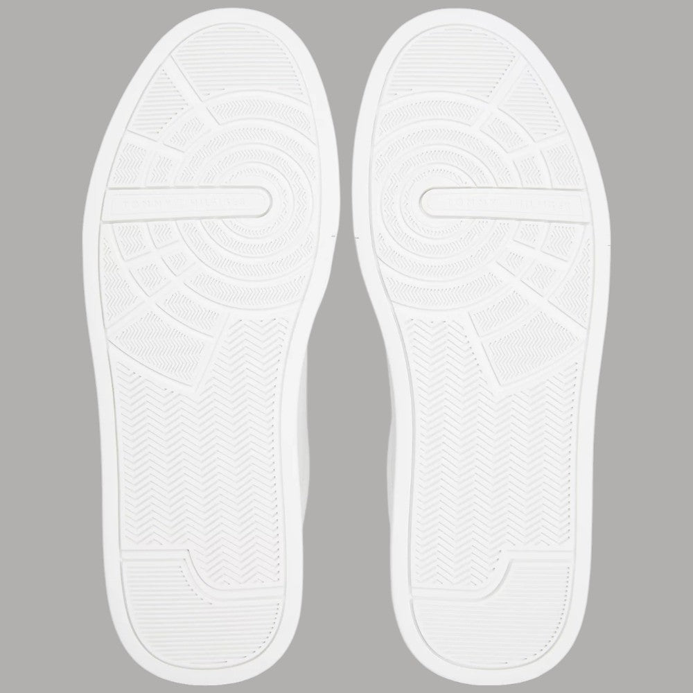 Sneakers in Pelle Bianche Scarpe Tommy Hilfiger con Dettaglio Beige - Prodotti di Classe
