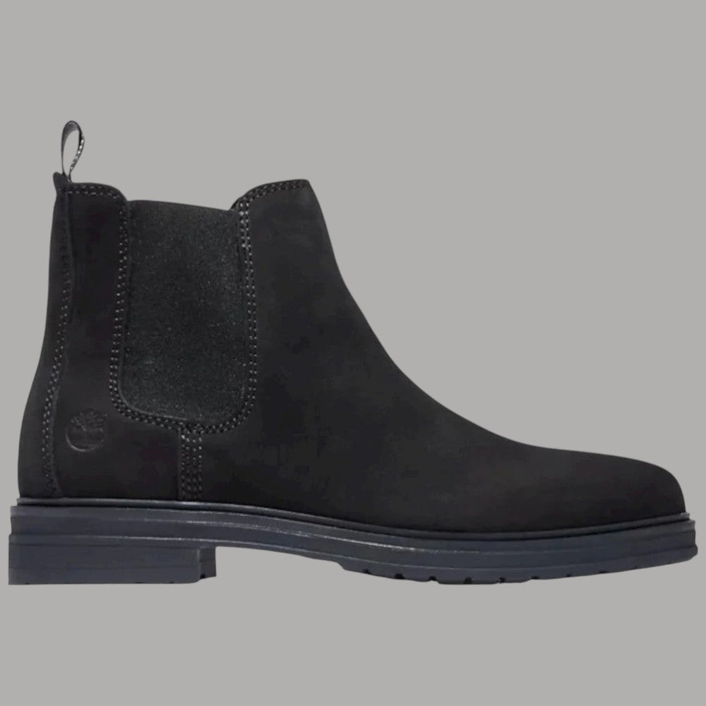 Stivaletto Chelsea Timberland nero con punta arrotondata e tacco corto
