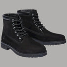 Stivaletti Timberland da donna in nabuk nero impermeabili, collo imbottito e lacci