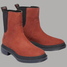 Stivaletti Chelsea da donna Timberland, due scarpe rosse con suola nera
