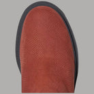 Stivaletti Chelsea Timberland, dettaglio tomaia in pelle rossa con bordo nero