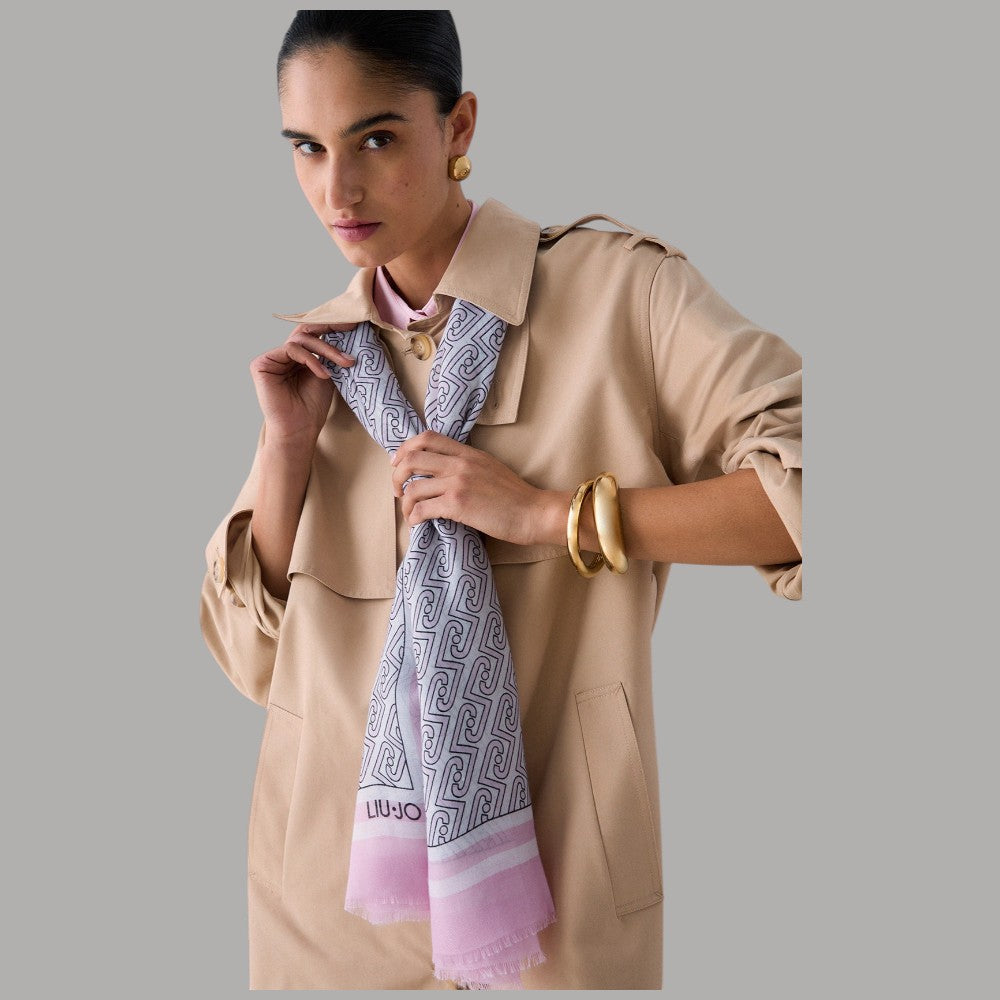 Stola Liu Jo Eleganza Logo All-Over 70x180 cm - Prodotti di Classe