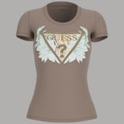 Stylish T-shirt Guess in Cotone Slim Logo Borchie Fiorite - Prodotti di Classe
