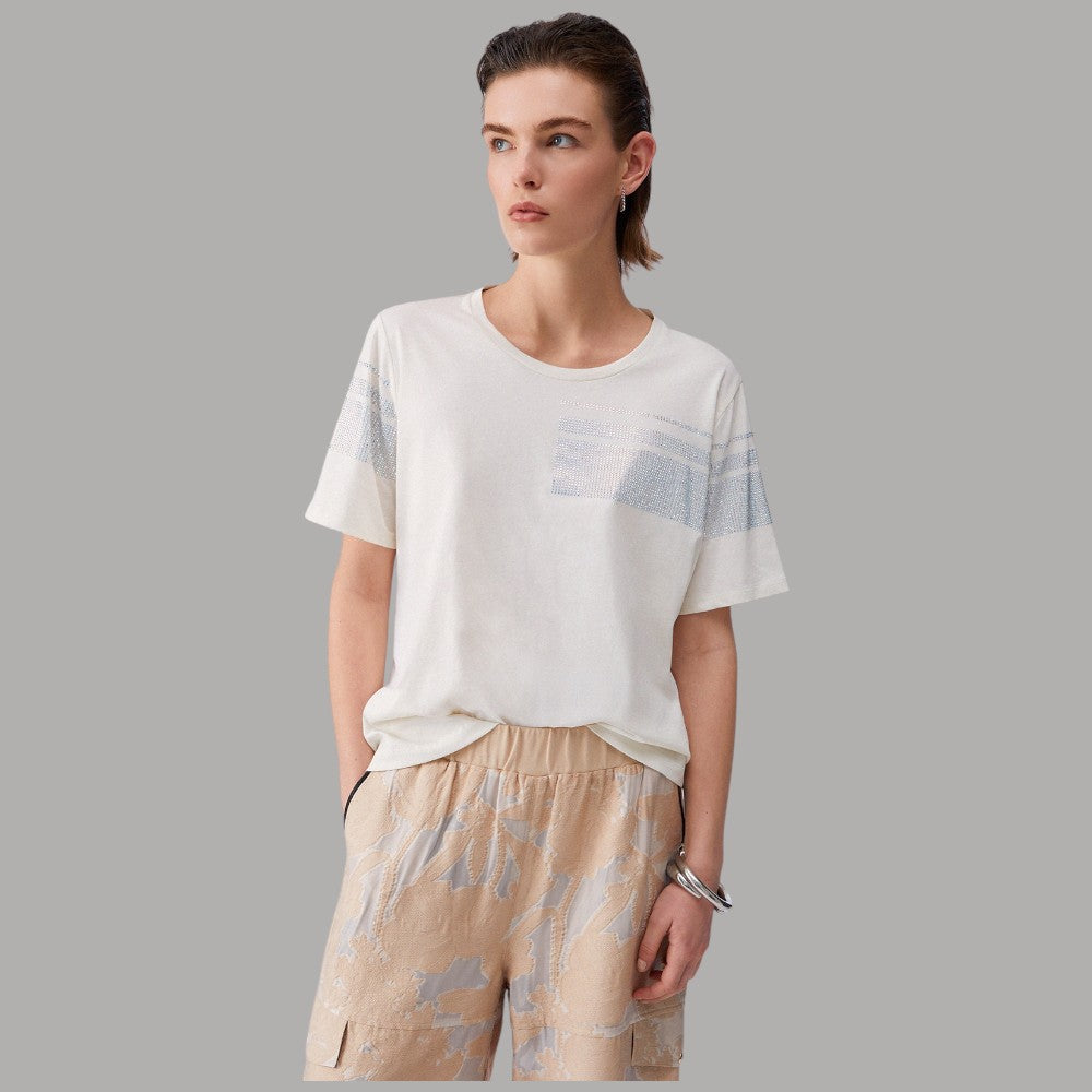Liu Jo t-shirt con strass applicati TA6267JS923 - Prodotti di Classe