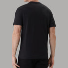T-shirt Calvin Klein nera in cotone, vista posteriore senza stampa