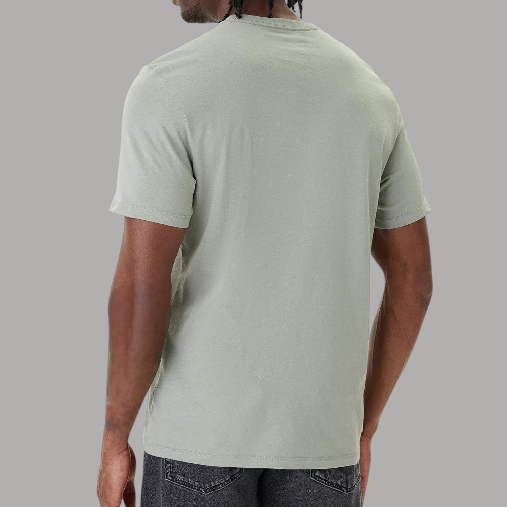 T-shirt Calvin Klein verde chiaro in cotone, vista posteriore senza stampa