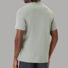 T-shirt Calvin Klein verde chiaro in cotone, vista posteriore senza stampa