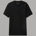 T-shirt Calvin Klein nera, girocollo e maniche corte, logo frontale