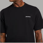 T-shirt Dickies nera con logo ricamato sul petto, girocollo a maniche corte