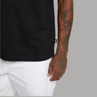 T-shirt Dickies nera con orlo e manica; dettaglio etichetta laterale sul fianco
