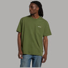 T-shirt Dickies verde oliva con maniche corte, relaxed fit, cotone resistente