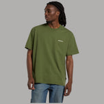 T-shirt Dickies verde oliva con maniche corte, relaxed fit, cotone resistente
