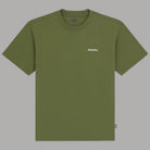 T-shirt Dickies verde oliva con scollo rotondo e logo ricamato, cotone resistente