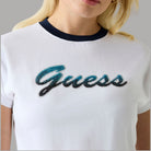 T-shirt Guess Cotone Donna Logo Paillettes Maniche Corte - Prodotti di Classe