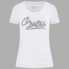 T-shirt Guess Logo Strass Cotone Slim Fit - Prodotti di Classe