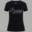 T-shirt Guess Logo Strass Cotone Slim Fit - Prodotti di Classe