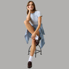T-shirt Guess GJ Donna a Righe Cotone, Scollo Rotondo Logo - Prodotti di Classe