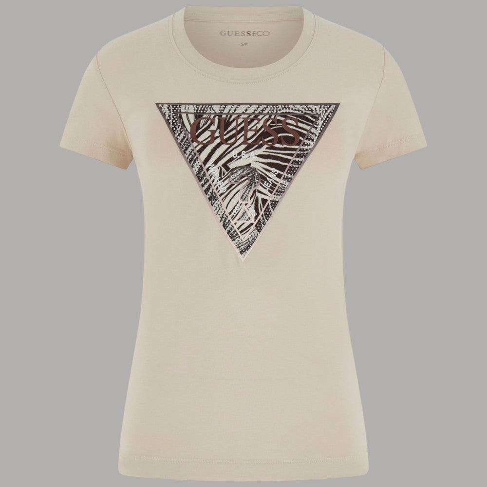 T-shirt Guess Logo Triangolo Zebra Cotone Slim Uomo - Prodotti di Classe