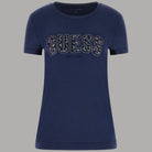 T-shirt Guess Slim Donna Logo Strass Glamour Cotone Stretch - Prodotti di Classe