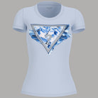 T-shirt Guess Slim in Cotone con Logo Flowers e Borchie - Prodotti di Classe