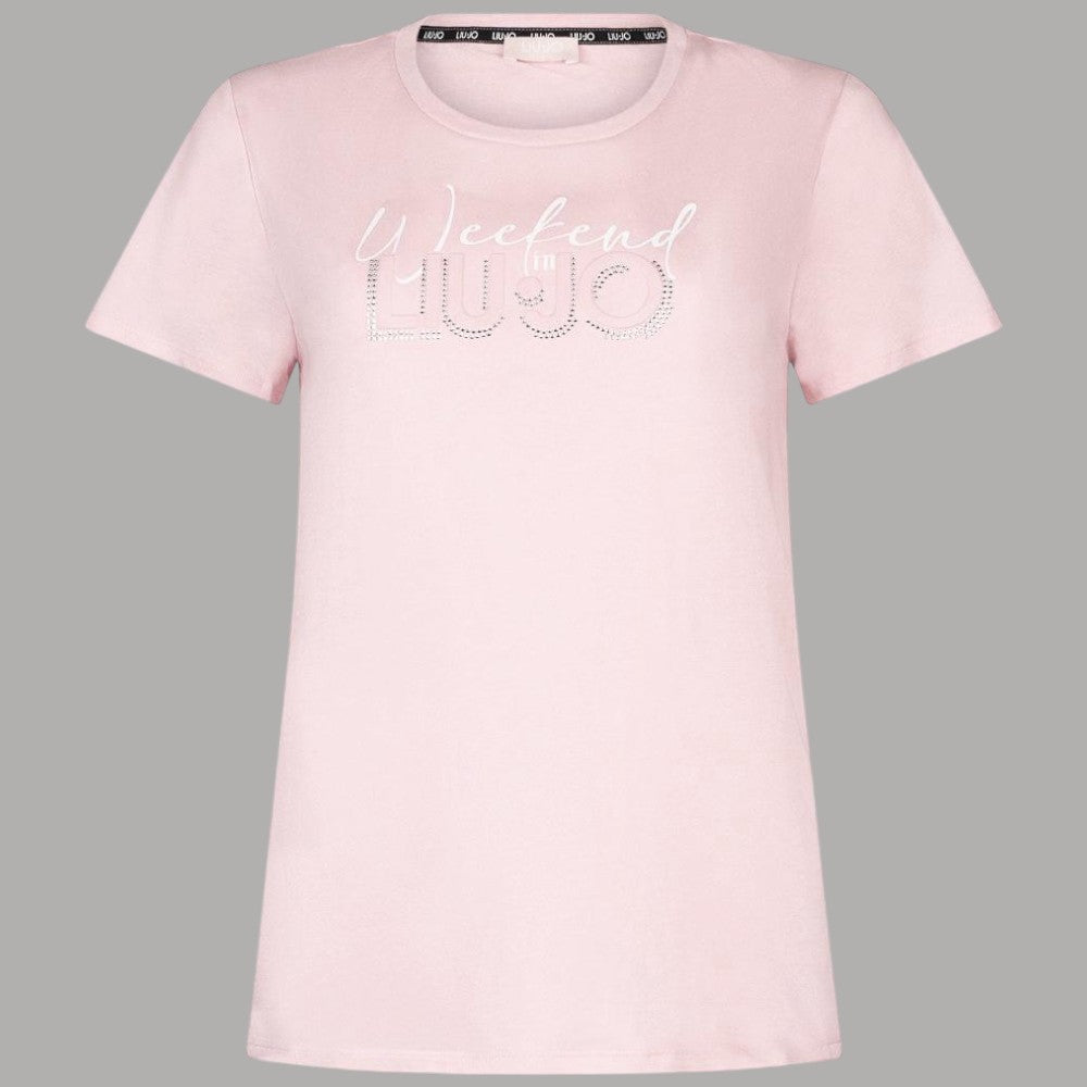 T-shirt Liu Jo in cotone con logo centrale - Eleganza casual - Prodotti di Classe