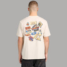 T-shirt Timberland bio bianca, grafica colorata sul retro