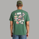 T-shirt Timberland bio verde, grafica colorata sul retro