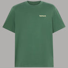 T-shirt Timberland bio verde, logo piccolo al petto, maniche corte