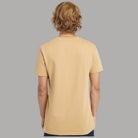 T-shirt Timberland cotone slim beige, retro con scollo tondo