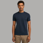 T-shirt Timberland cotone slim blu scuro, logo ricamato sul petto