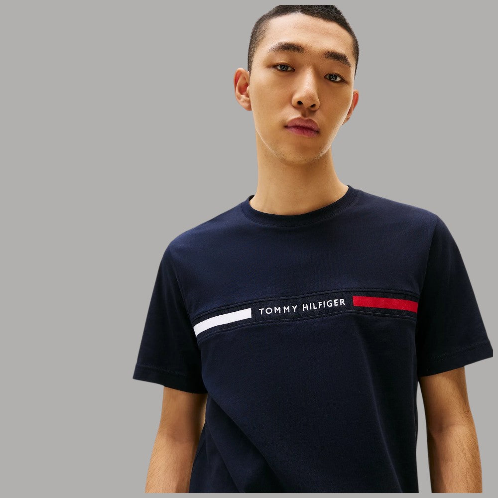Tommy Hilfiger t-shirt logo con banda MW0MW36498 - Prodotti di Classe