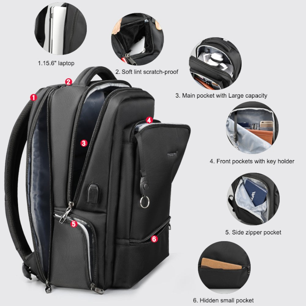 Tigernu zaino da lavoro viaggio T-B3585 nero Zaini Tigernu