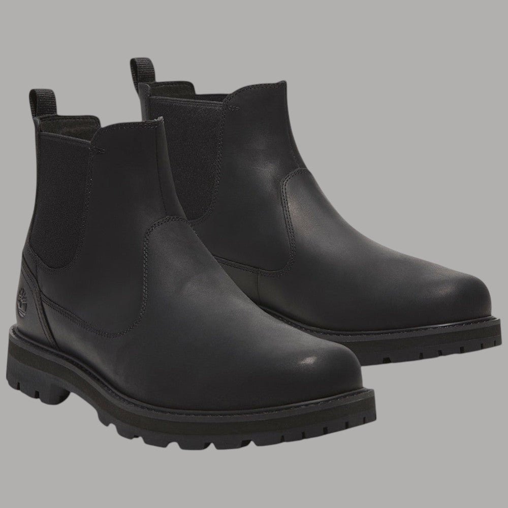 Stivali Chelsea neri Timberland con pannelli elastici e suola a intaglio
