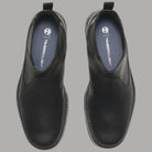 Stivale Chelsea nero Timberland con fodera interna blu e logo sul plantare