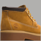 Stivale Timberland giallo in nabuk con logo albero, cuciture e lacci
