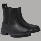 Stivaletto Chelsea Timberland in pelle nera con elastici laterali e suola carrarmato