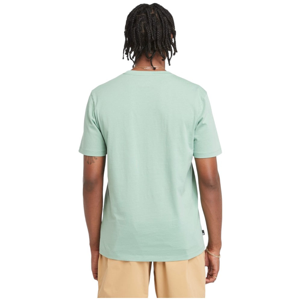 Timberland t-shirt verde acqua logo lineare TB0A5UPQEW0 T-shirt Timberland