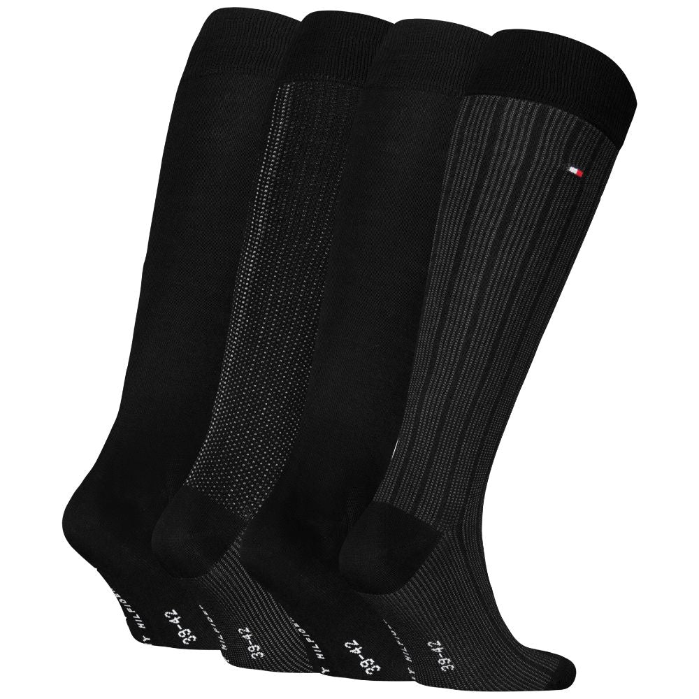Tommy Hilfiger 4 paia di calzini neri al ginocchio 701235378002 - Prodotti di Classe