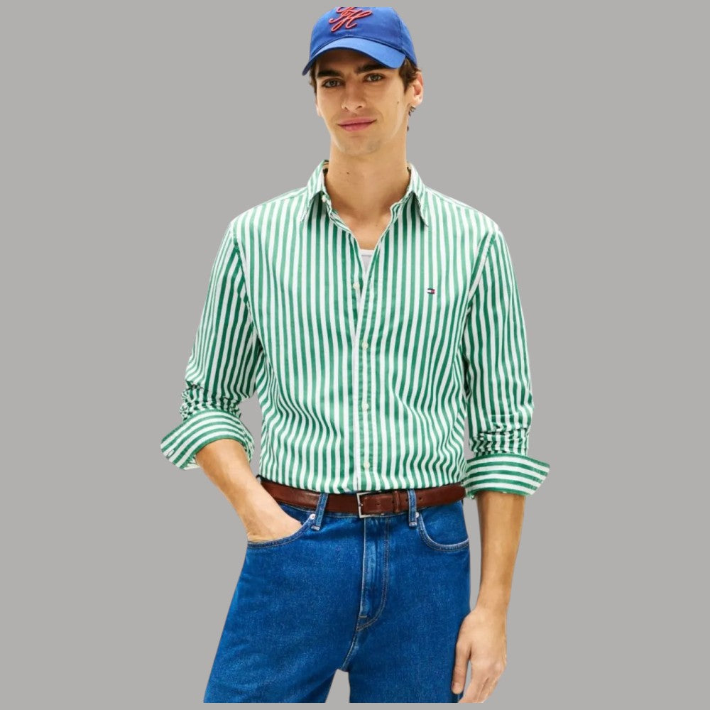 Tommy Hilfige camicia a righe regular fit MW0MW42440 - Prodotti di Classe