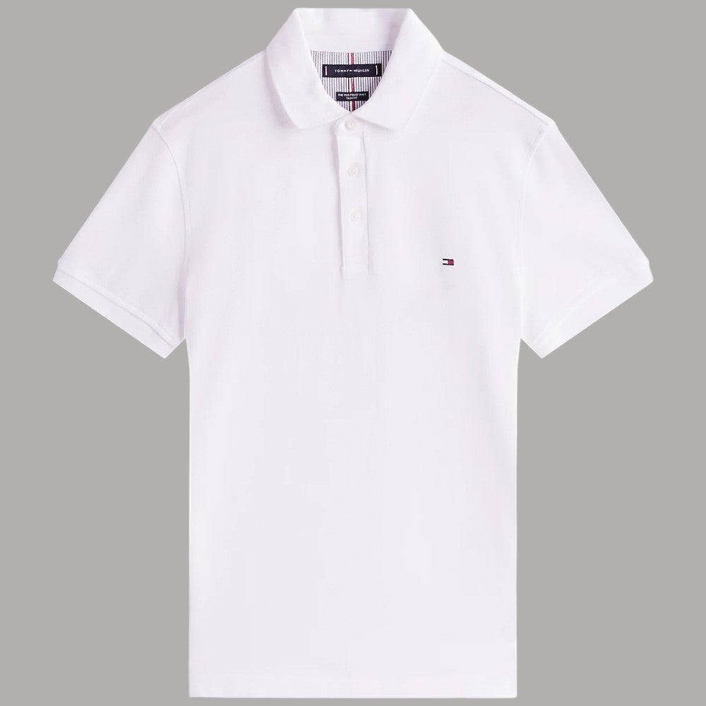 Tommy Hilfiger Polo Uomo Slim Fit Biologico Flex Bianca - Prodotti di Classe