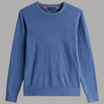 Tommy Hilfiger pullover in cotone blu denim regular fit