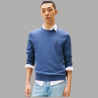 Tommy Hilfiger pullover in cotone blu denim regular fit