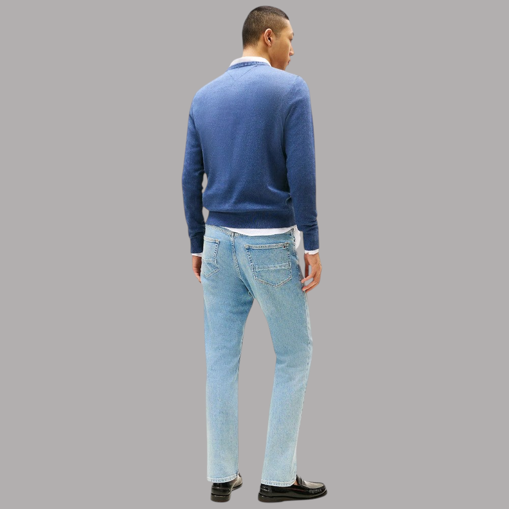Tommy Hilfiger pullover in cotone blu denim regular fit