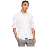 Camicia bianca Tommy Hilfiger con colletto e maniche arrotolate