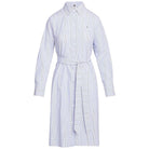 Tommy Hilfiger chemisier vestito a righe bianco celeste WW0WW41001 Vestiti Tommy Hilfiger