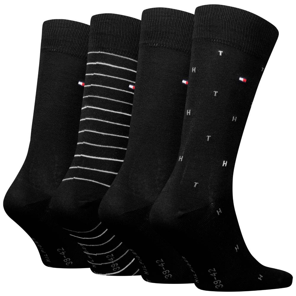 Tommy Hilfiger gift box 4 paia calzini neri 701235375002 - Prodotti di Classe